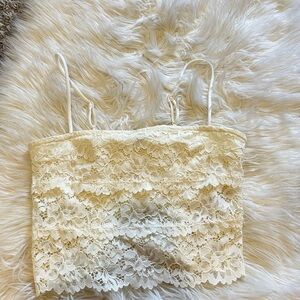 Cream lace top